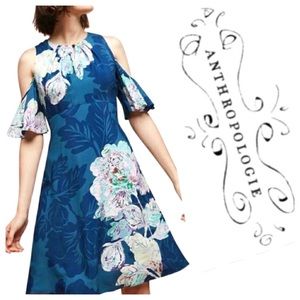 NWOT Anthropologie Maeve Sz 10 Cold Shoulder Dress